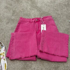 Zenana wide leg pink pants